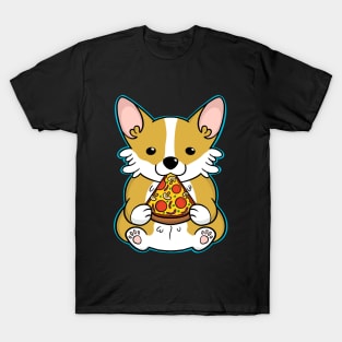 Cute Corgi with Pizza T-Shirt
